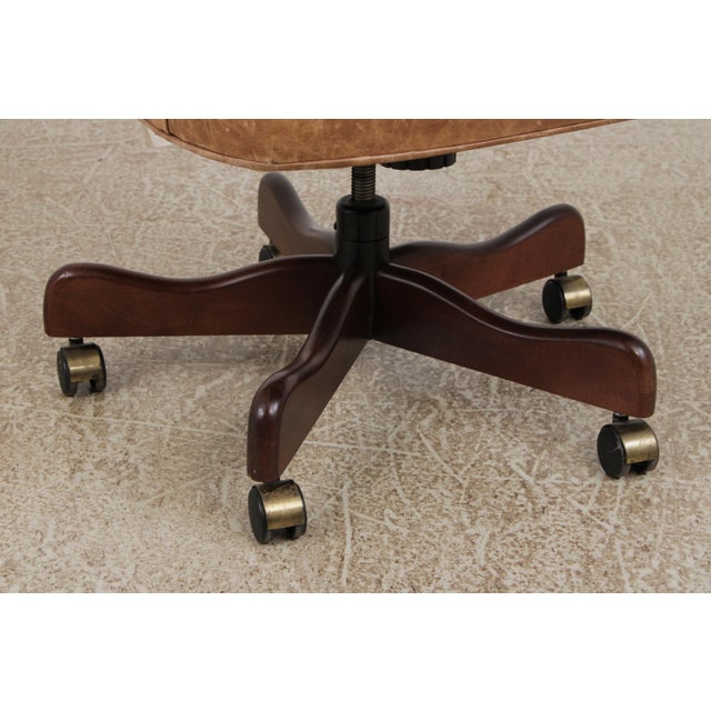 Lexington Tufted Leather Executive Desk Chair For Sale - Image 12 of 15