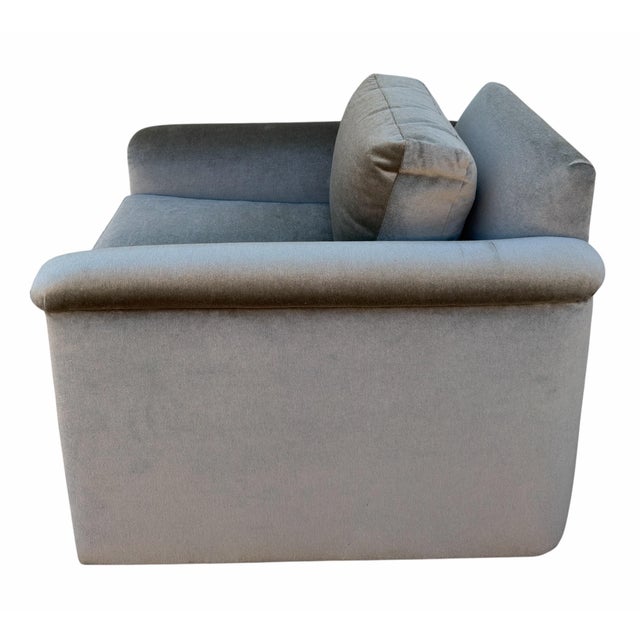2000 - 2009 1 of 2 Art Deco J. Robert Scott Mohair Swivel Club Chair For Sale - Image 5 of 8