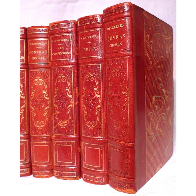 Illustration Late 19th Century Leather Volumes, French Age of Enlightenment & Drama - 18 Books For Sale - Image 3 of 13