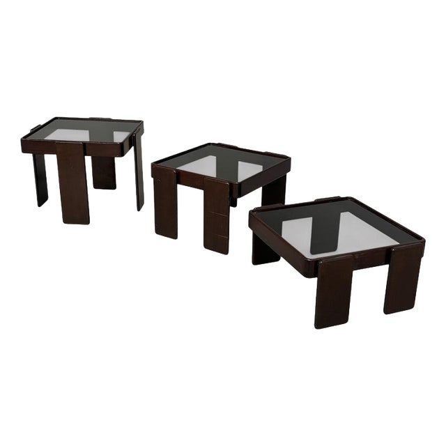 Vintage Cassina Nesting Tables by Gianfranco Frattini, Italy 1960s, Set of 3 For Sale
