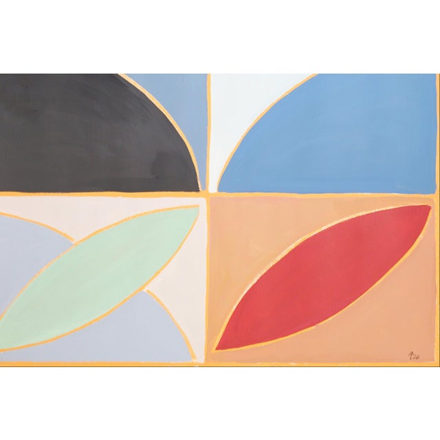 2026, Geometric Astronomy Triptych, Modern Bauhaus Tiles, Modern Floral Axis I, Acrylic Paint on Watercolor Paper, 2026 For Sale - Image 11 of 11