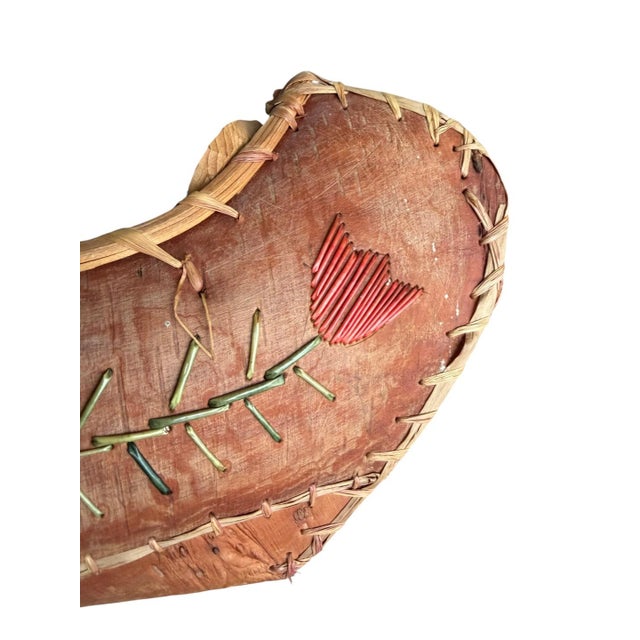 Canoe Model With Needlework Vintage For Sale - Image 9 of 10