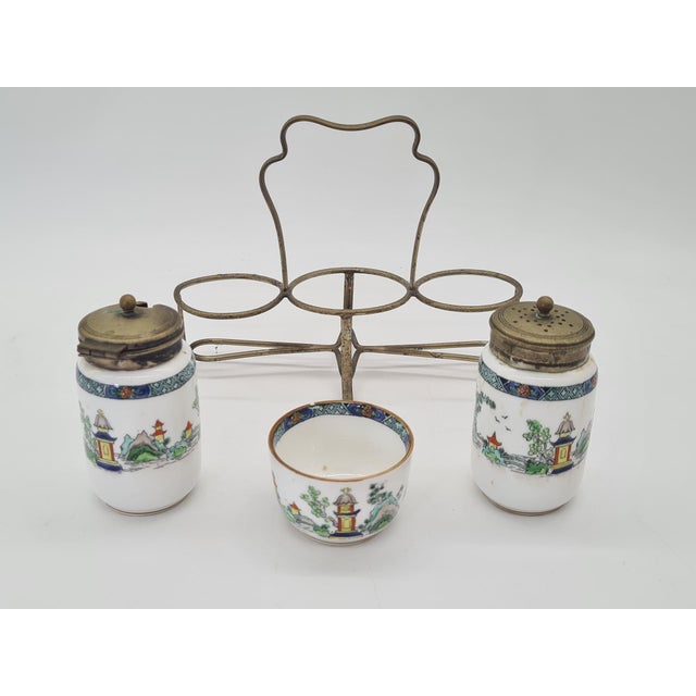 Silver Vintage Pagoda Spice Set from Crown Staffordshire, England, 1970s, Set of 3 For Sale - Image 8 of 13