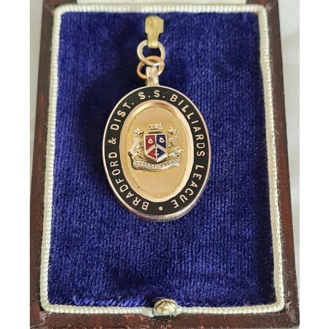 Gold and Enamel Billiards League Medallion from Fattorini & Sons For Sale - Image 3 of 11