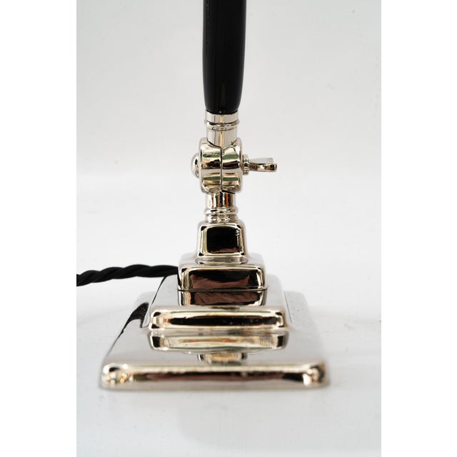 Art Deco Banker Lamp with Green Glass Shade, Vienna, Austria, 1920s For Sale - Image 16 of 18