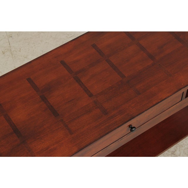 Arts & Crafts 2 Tier 1 Drawer Cherry Sofa Table For Sale - Image 10 of 13