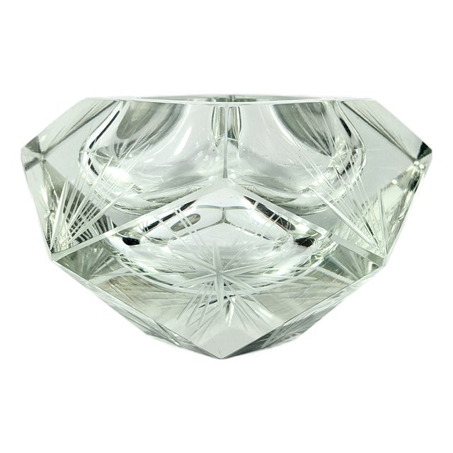 Cut Crystal Trinket Tray from Bucella Cristalli Murano, 1960s For Sale