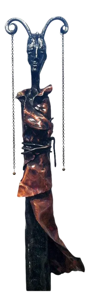 Steel and Copper Sculpture by Marie-Josée Roy