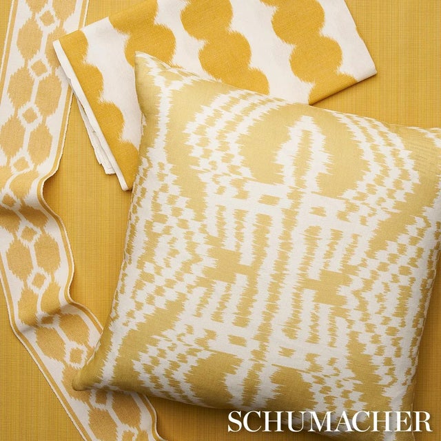 Not Yet Made - Made To Order Schumacher Asaka Ikat Fabric In Buttercup For Sale - Image 5 of 5