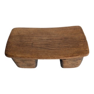 Vintage Hand Carved African Senufo Women's Stool For Sale