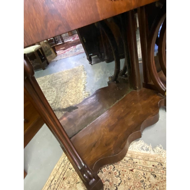 Pair 19thc French Rosewood Mirrored Console Tables For Sale - Image 4 of 7