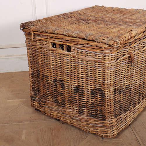 English Wicker Log Basket, 1890s For Sale - Image 5 of 10
