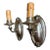 Pair Brass With Original Silver Plate Finish Wall Scones Circa 1930 For Sale