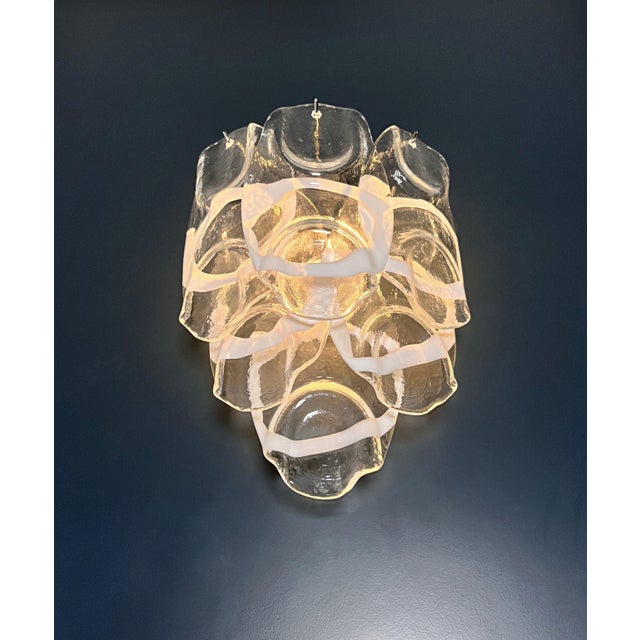 Vintage Italian Murano Glass Crostoli Wall Lights, 1990s, Set of 2 For Sale - Image 6 of 16