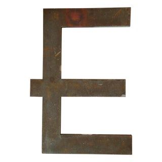 Vintage Bronze Letter "E" For Sale