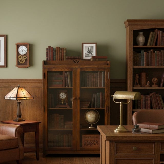 Pre-Order Mission Bookcase / Curio Cabinet - Walnut (W1) For Sale - Image 9 of 11