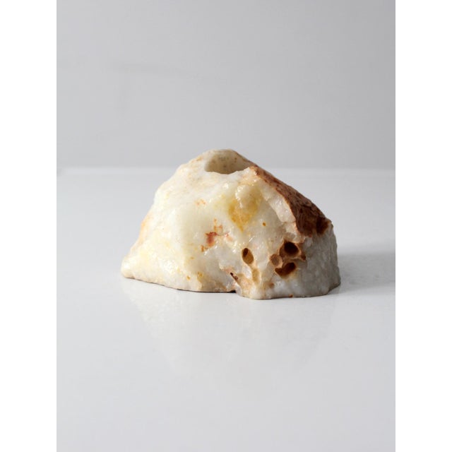Vintage Onyx Stone Candle Holder For Sale - Image 4 of 10