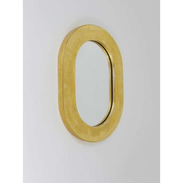Mid-Century Minimalist Gold-Plated Wall Mirror by Carl Aubock, Vienna, Austria, 1960 For Sale - Image 10 of 15