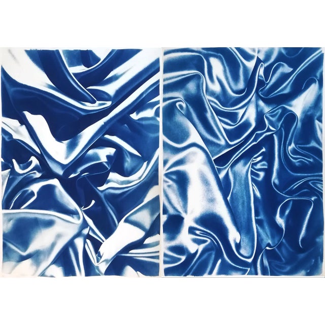 This is an exclusive handprinted limited edition cyanotype. Details: + Title: Late Night Adventurous Duo (of Silks) +...