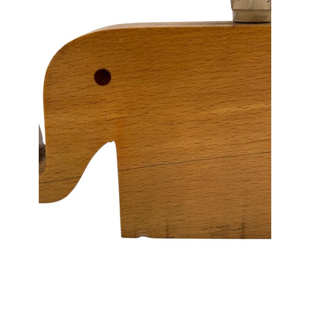 Mid-Century Modern Wood Elephant Table Lamp, 1960s For Sale - Image 10 of 13