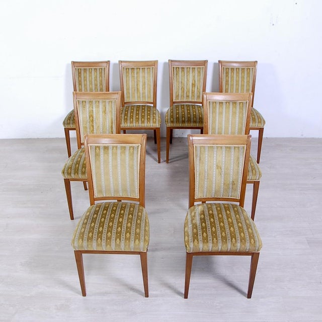 Brown Art Deco Chairs, 1940s, Set of 8 For Sale - Image 8 of 16