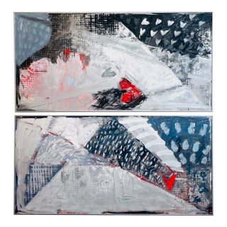 Mix Media Street Abstract Impressionist California Signed Oil on Panel, Framed Paintings For Sale