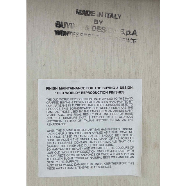 French Country Hand Painted Side Tables or Nightsands, Made in Italy, a Pair For Sale - Image 13 of 13