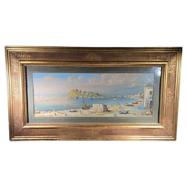 Arab Port, 1900, Large Watercolor, Framed For Sale - Image 18 of 18