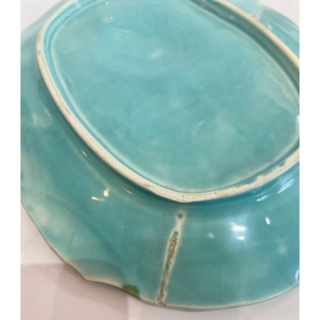 Antique French Majolica Artichoke, Asparagus Serving Dishes , a-Pair For Sale - Image 15 of 18