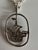 Sterling Silver Necklace With a Multi-Masted Sailing Ship Pendant Inside an Open Oval Wire Frame For Sale - Image 4 of 6