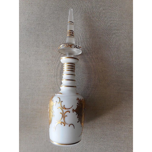 Traditional Vintage Cased Glass & 24K Gold Trim Decanter For Sale - Image 3 of 8