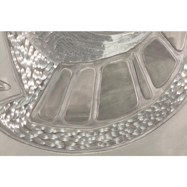 Greg Clark – Silver Swirls, Mid-Century Modern Wall Sculpture Mixed-Metal Art For Sale - Image 4 of 7