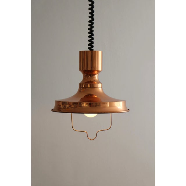 Danish Copper Pendant Light by Vitrika, 1960s For Sale - Image 4 of 9