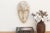 Discover the captivating allure of authentic African art with this vintage hand-carved wooden mask. Imbued with a rich...