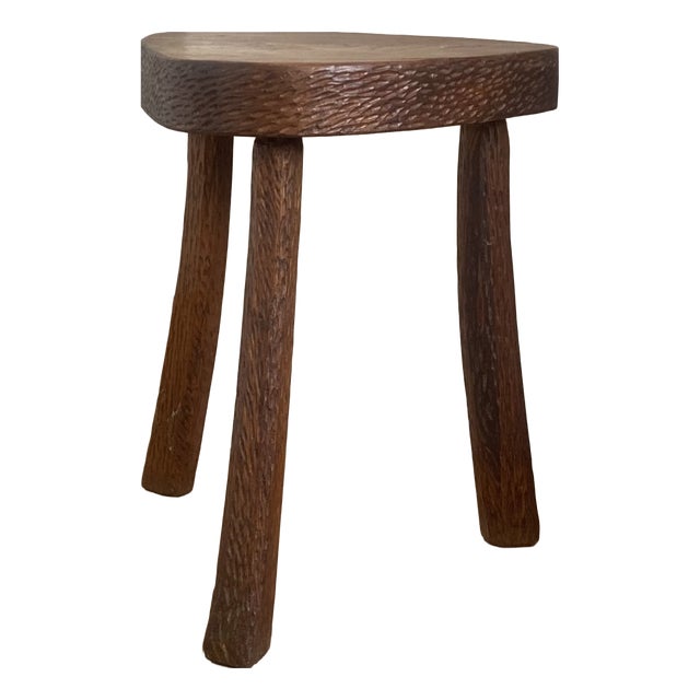 Vintage Brutalist Tripod Stool, 1950s For Sale