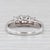 0.87ctw Princess Diamond 3-Stone Engagement Ring 14k White Gold Size 6.5 For Sale In Greensboro - Image 6 of 8