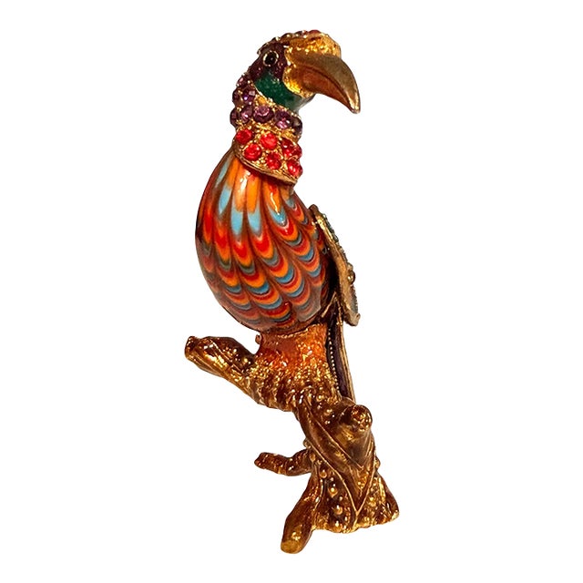Rare 2006 Fitz and Floyd Guild Collection Jeweled Cleopatra Bird With Box For Sale