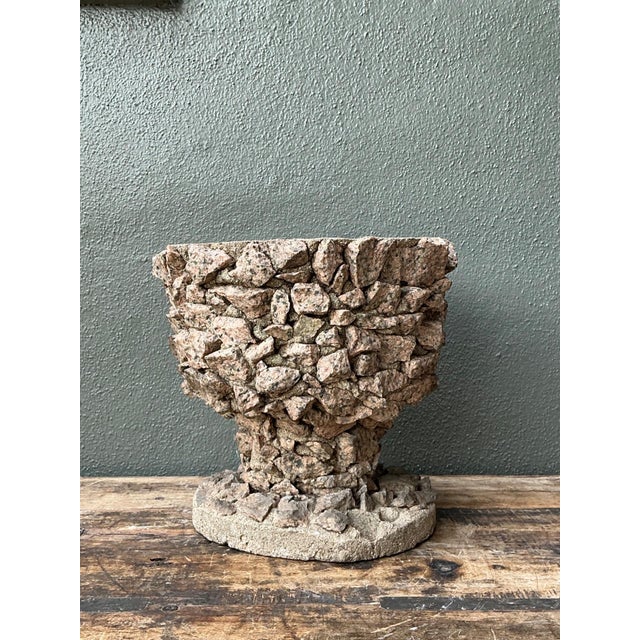Vintage Stone Aggregate Planter For Sale - Image 4 of 17