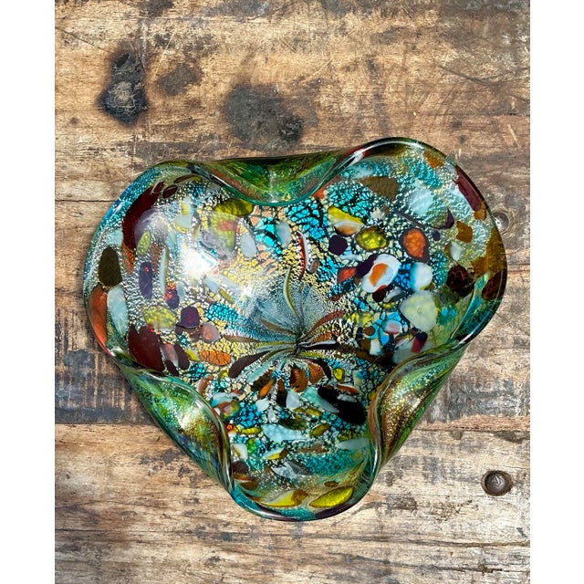 Murano Vintage Italian Art Glass Ashtray After Murano For Sale - Image 4 of 12