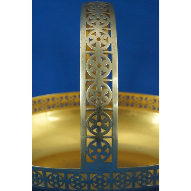 Vintage Art Deco Basket in Metal from WMF Factory of Albert Mayer, 1920s For Sale - Image 13 of 18