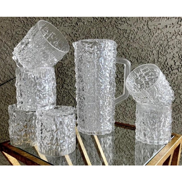 Excellent Pre-Owned Condition. Note: The set is crafted from acrylic polymer, not glass. Iconic Scandinavian crackled ice...