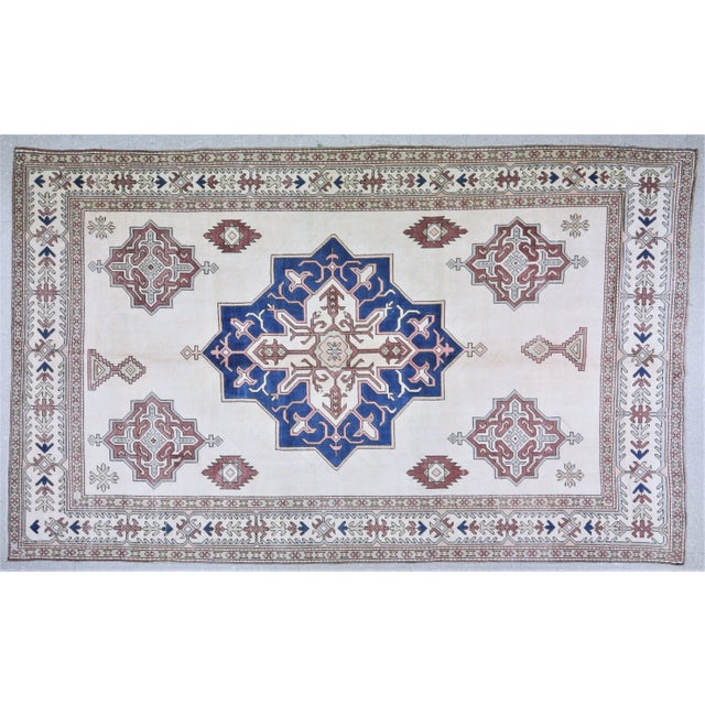 Vintage Turkish Oushak Hand Knotted Organic Wool Fine Weave Rug,7'9"x12'4" For Sale In New York - Image 6 of 6