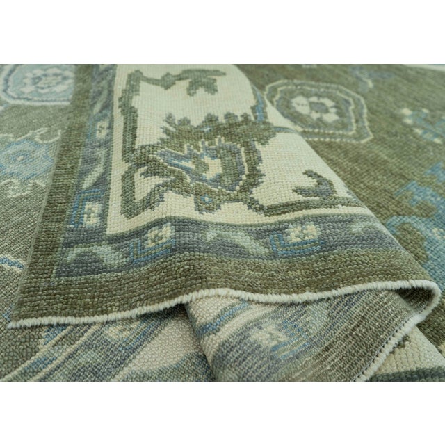 Dark Gray Turkish Oushak Rug 8'10" x 11'6" #19081 For Sale - Image 8 of 8