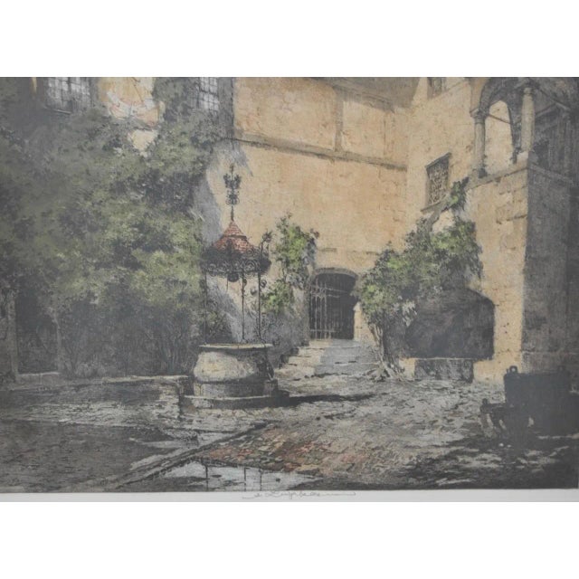 Luigi Kasimir "Seebenstein Castle, Austria" Estate Signed Etching With Aquatint For Sale - Image 4 of 12