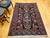 Textile Antique Persian Malayer Rug, Hand-Knotted Wool, Geometric Pattern, 5x7, Navy and Green For Sale - Image 7 of 16