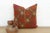 A breathtaking study in Antique Punjabi Folk Art, this 18-inch square pillow is handcrafted from a salvaged ceremonial...