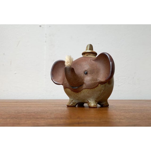 Vintage Elephant Oil Lamp by Ibuki For Sale - Image 4 of 18