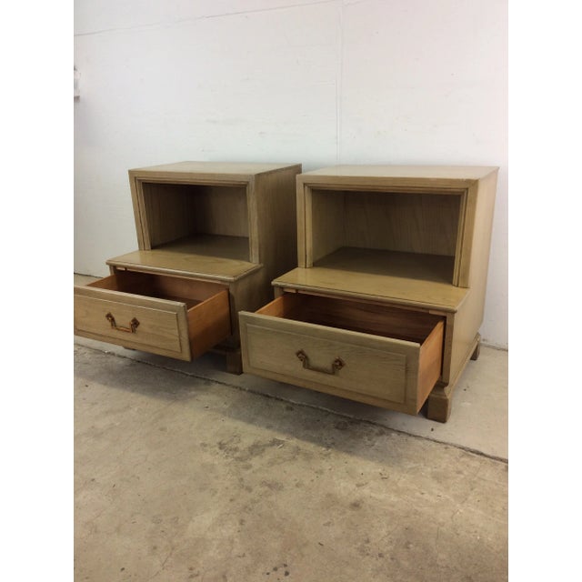 Pair of Mid Century Modern Nightstands With Drawer For Sale - Image 11 of 12