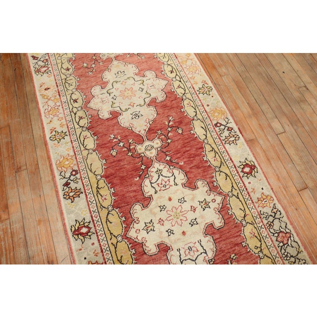 Early 21st Century Vintage Oushak Runner - 3'3" x 12'6" For Sale - Image 5 of 18