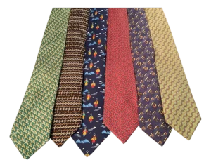 Set of 6 Hermes Ties